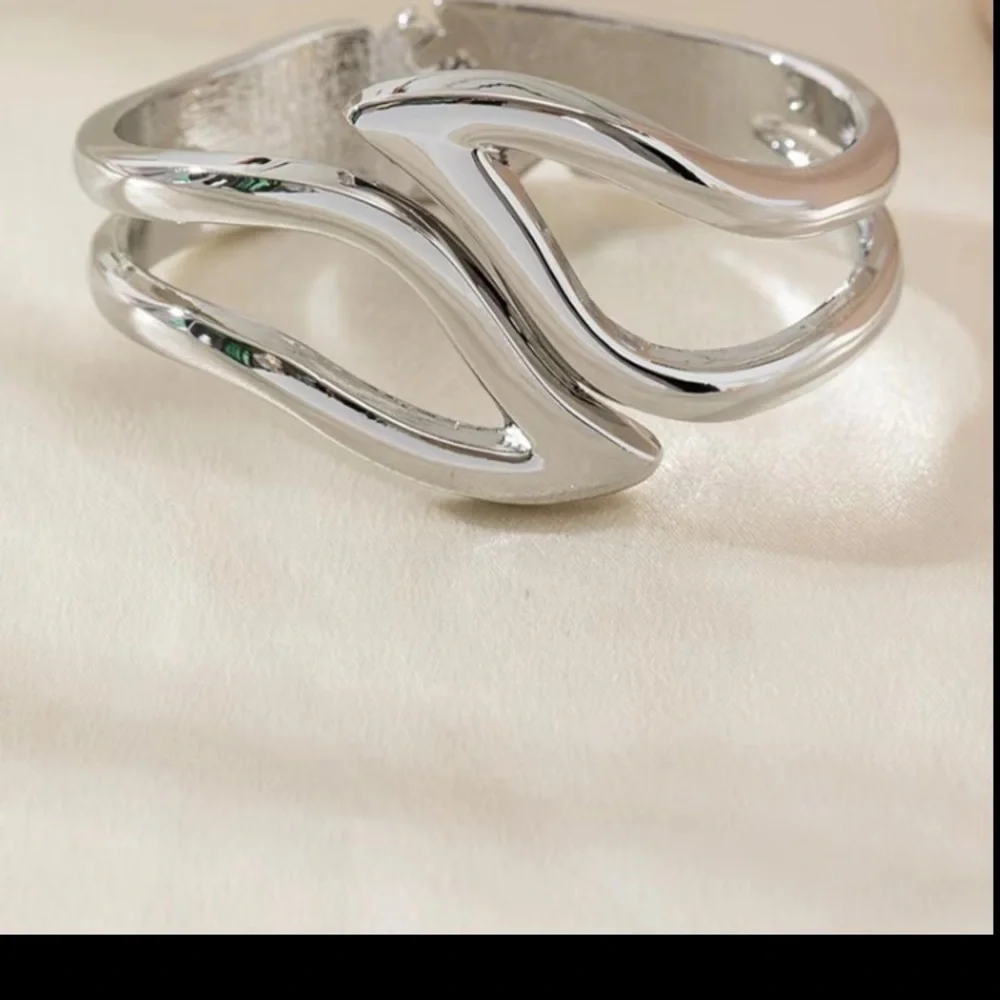 Silver Statement Cuff Bracelet Set Of 3